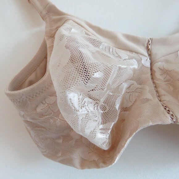 WACOAL Awareness Full Figure Seamless Wire Free Bra in Sand Lace - Size 36B - Picture 4 of 12